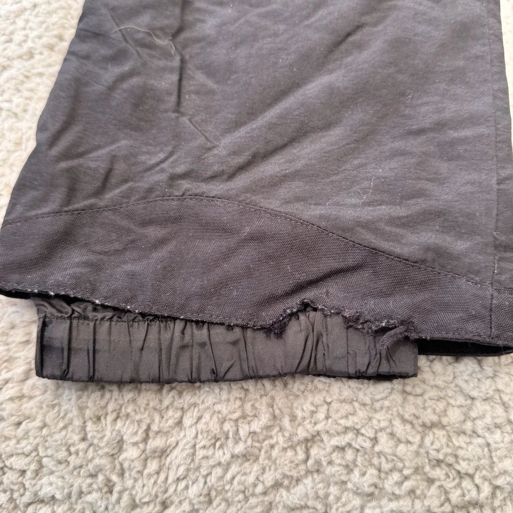 Black Dot Water Resistant Boys Girl Nylon Snow Ski Pants‎ Black Size Youth Small